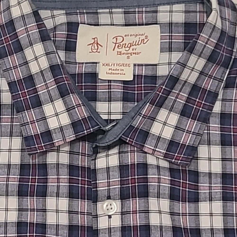 The Original Penguin Heritage Plaid 2XL Long Sleeve Slim Fit Like New Shirt